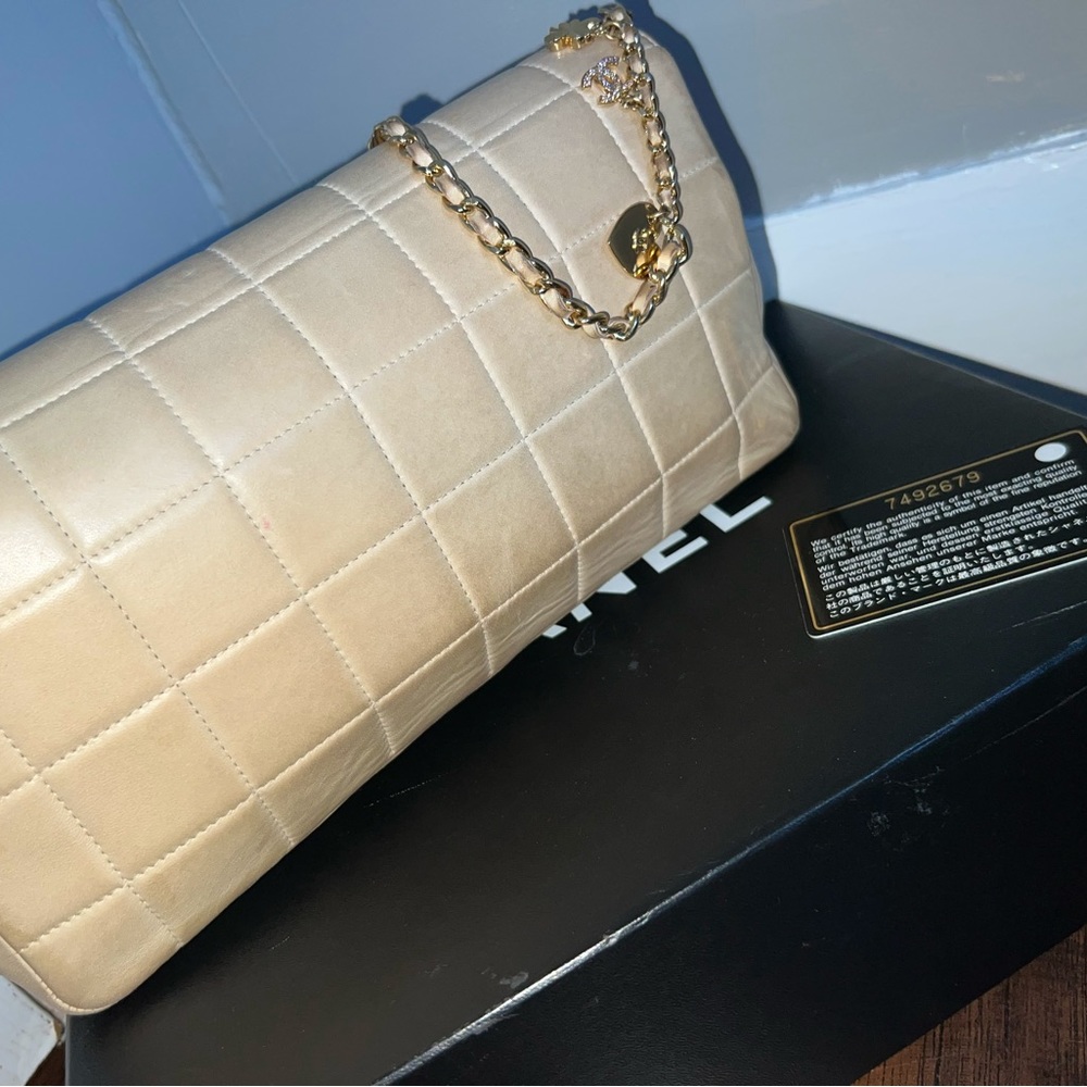 Chanel Vintage Chocolate Bar Lucky Charms Chain Flap Bag Quilted Lambskin